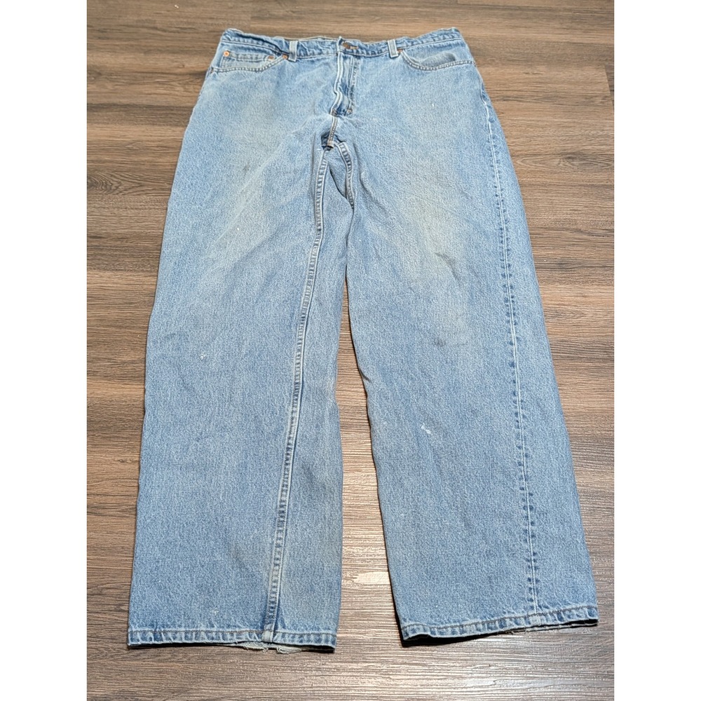 Levis 567 Extra Wide Leg Jeans Mens 36x34 Light Wash Baggy Denim Blue